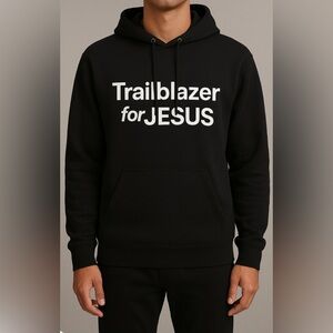 Black Hoodie with White Print